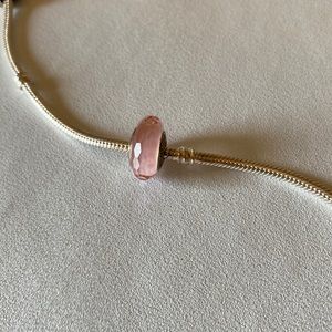 Pandora Pink Faceted Glass Bead Charm